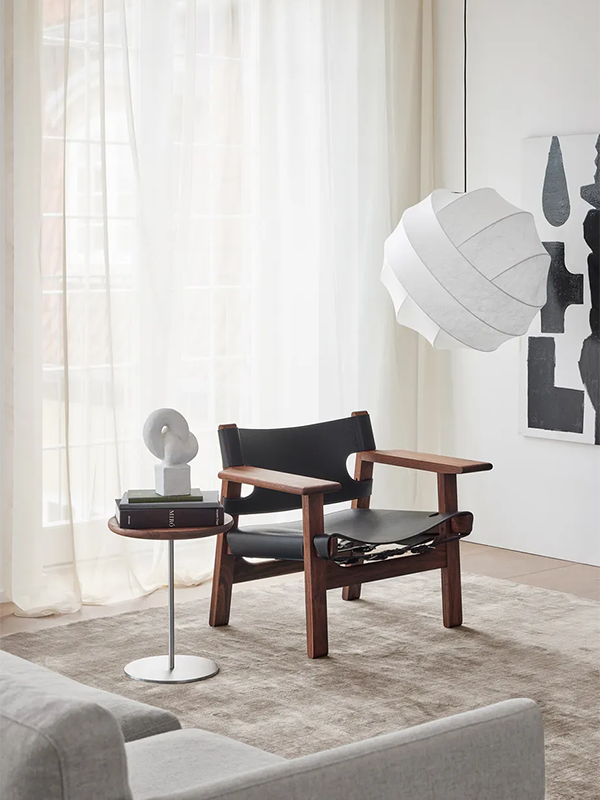 FAUTEUIL BAS BOIS ET CUIR 002