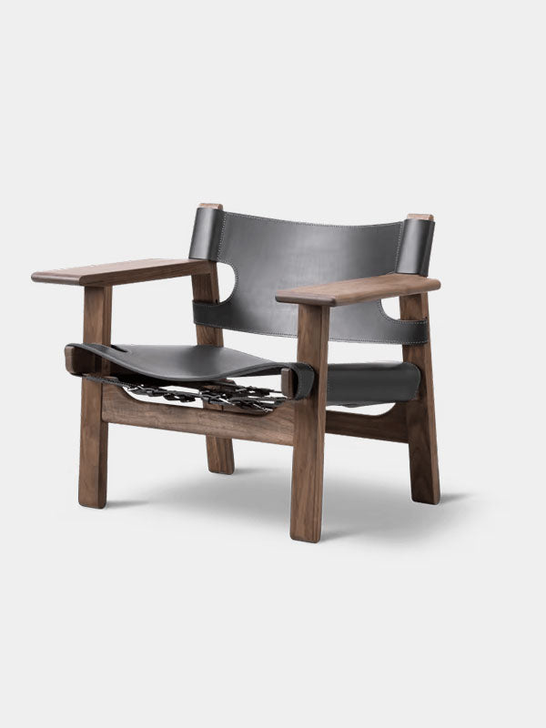 FAUTEUIL BAS BOIS ET CUIR 002