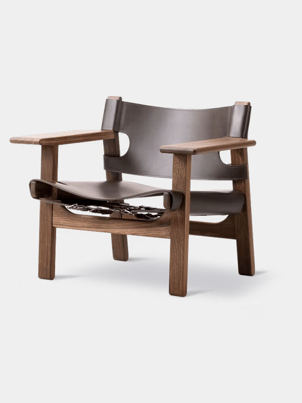 FAUTEUIL BAS BOIS ET CUIR 002