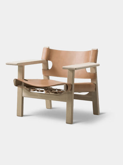 FAUTEUIL BAS BOIS ET CUIR 002
